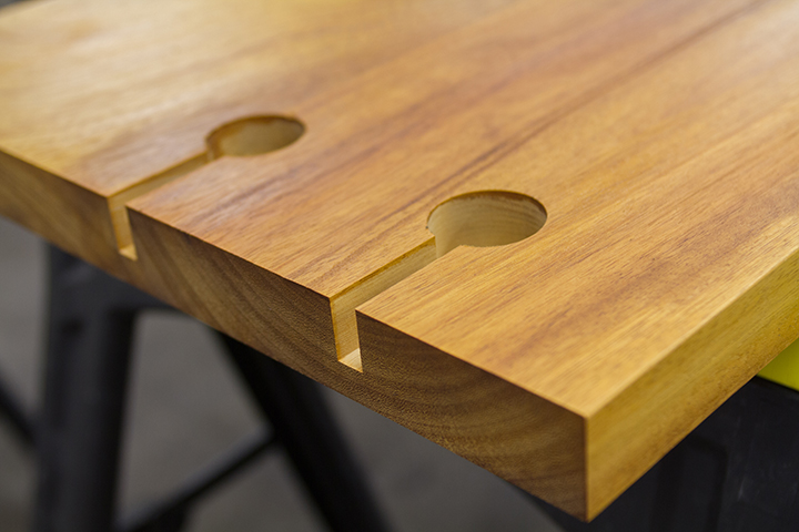 butt join iroko worktop