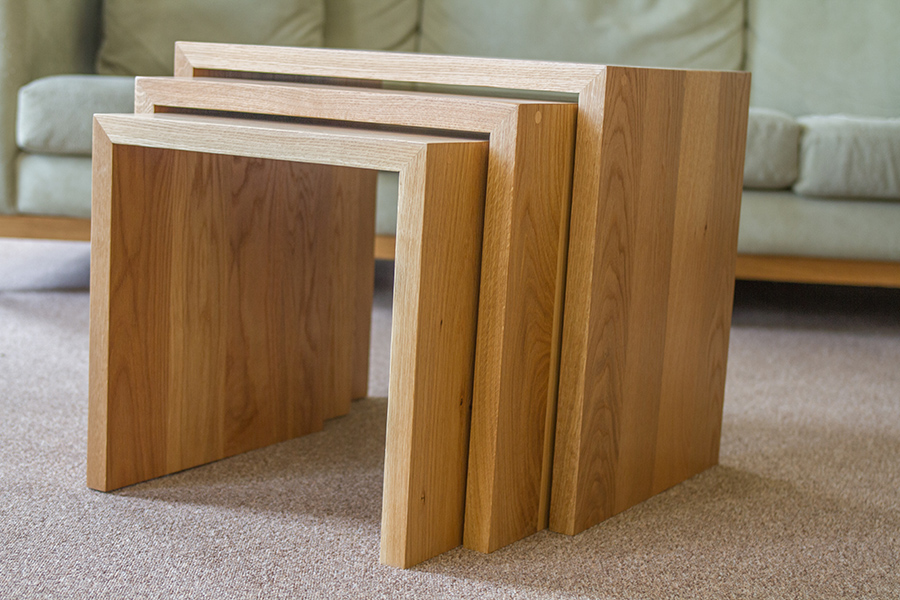 oak coffee table nest