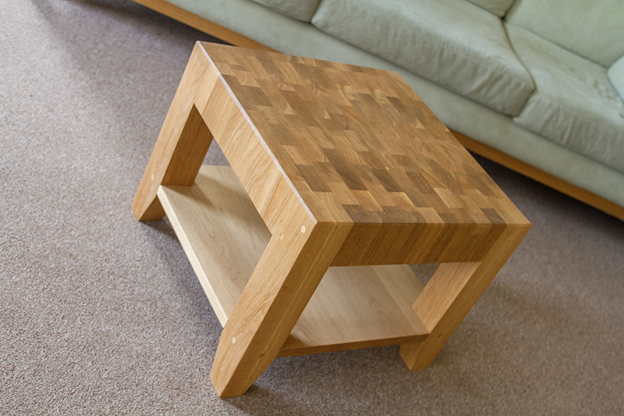 oak end grain coffee table