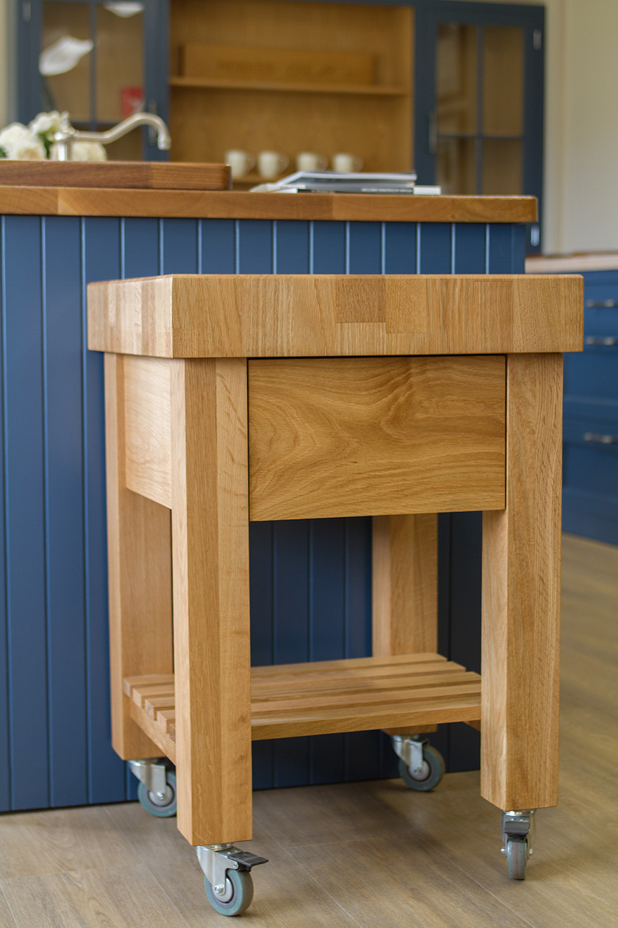 oak end grain trolley
