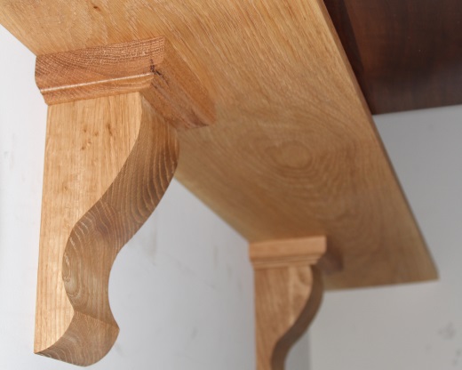 Oak Shelves With Matching Corbels