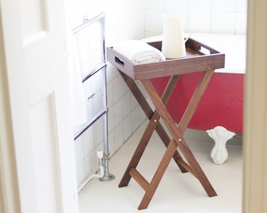 Medium Walnut Butlers Tray With Stand