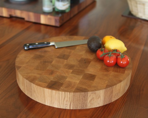 Circular Oak End Grain Chopping Block