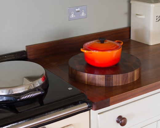 Circular Walnut End Grain Chopping Block