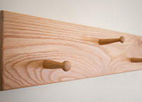 oak peg coat rails