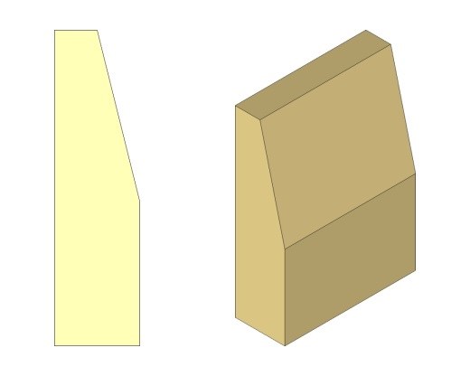 large chamfer oak architrave