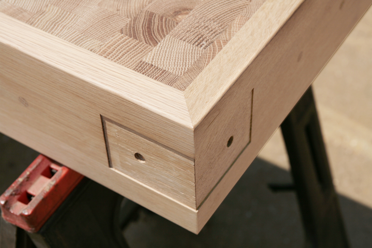 framed end grain worktop